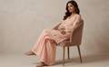 Embroidered Mul Chanderi Tunic & Wide-Leg Co-Ord Set