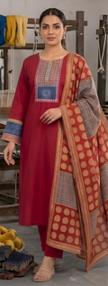 Schiffli and berlin Patch Kurta Set