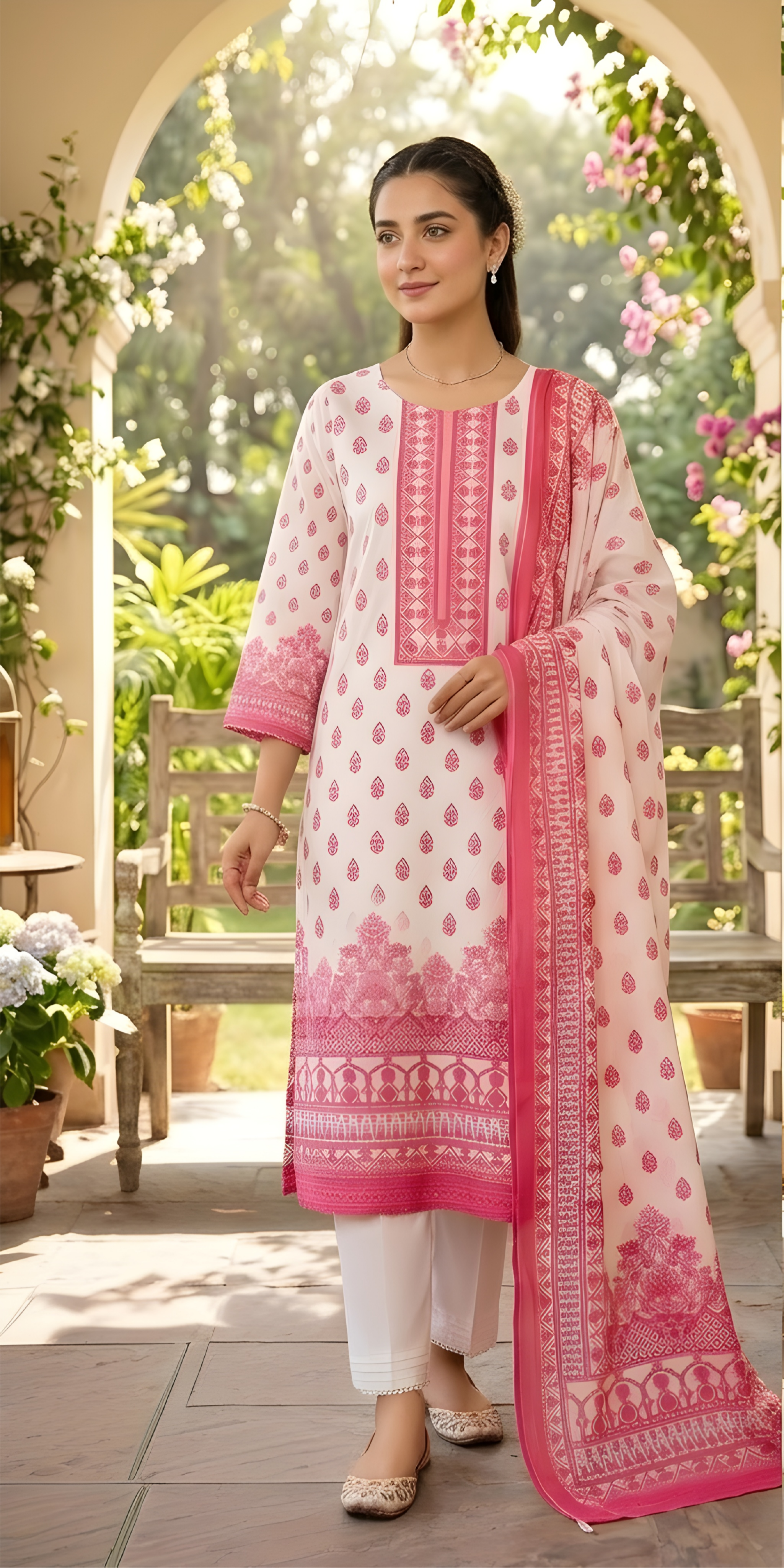 Schiffli Kurta Set