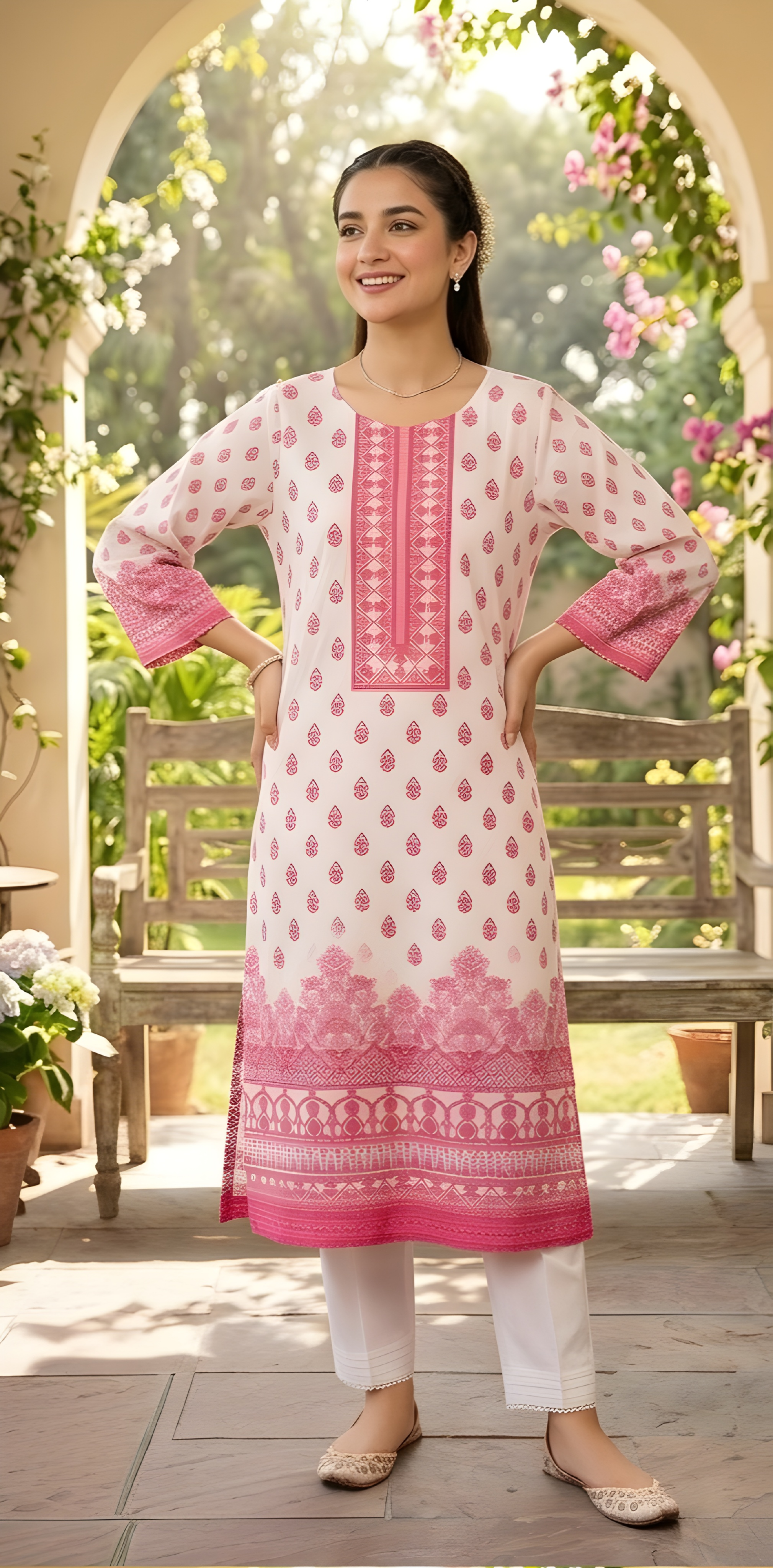 Schiffli Kurta Set