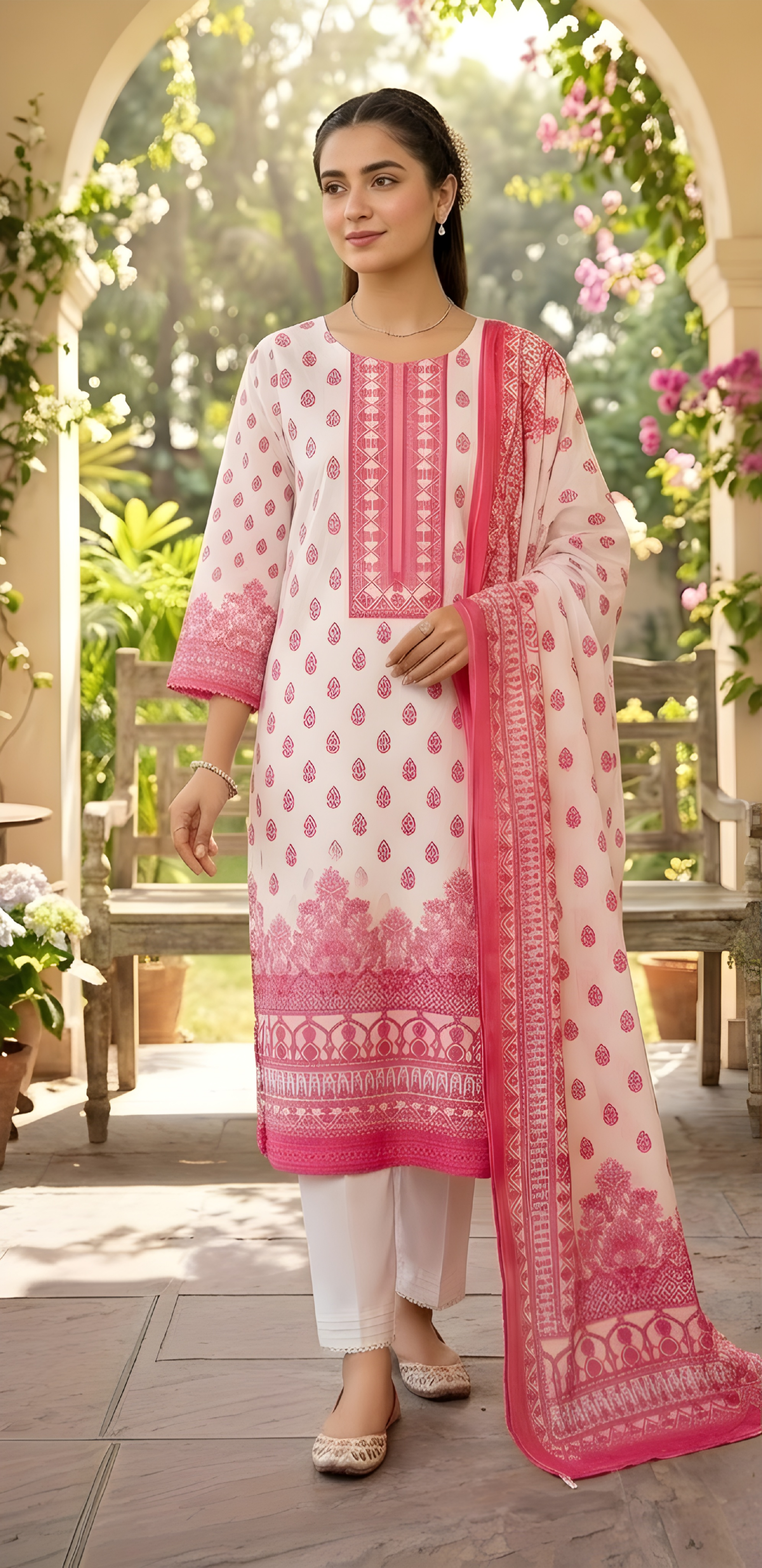 Schiffli Kurta Set