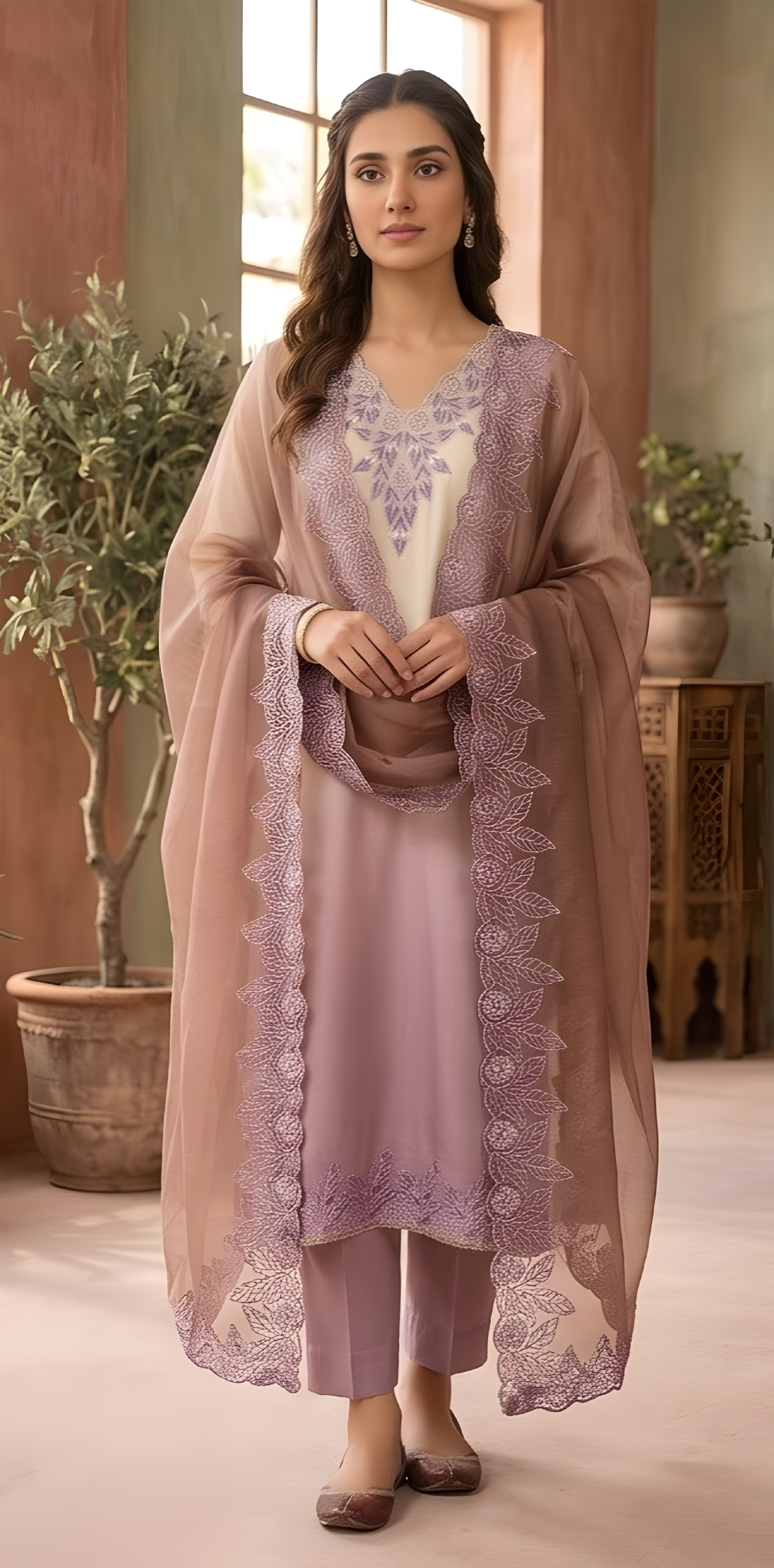 Shimmer Gradient Kurta Set