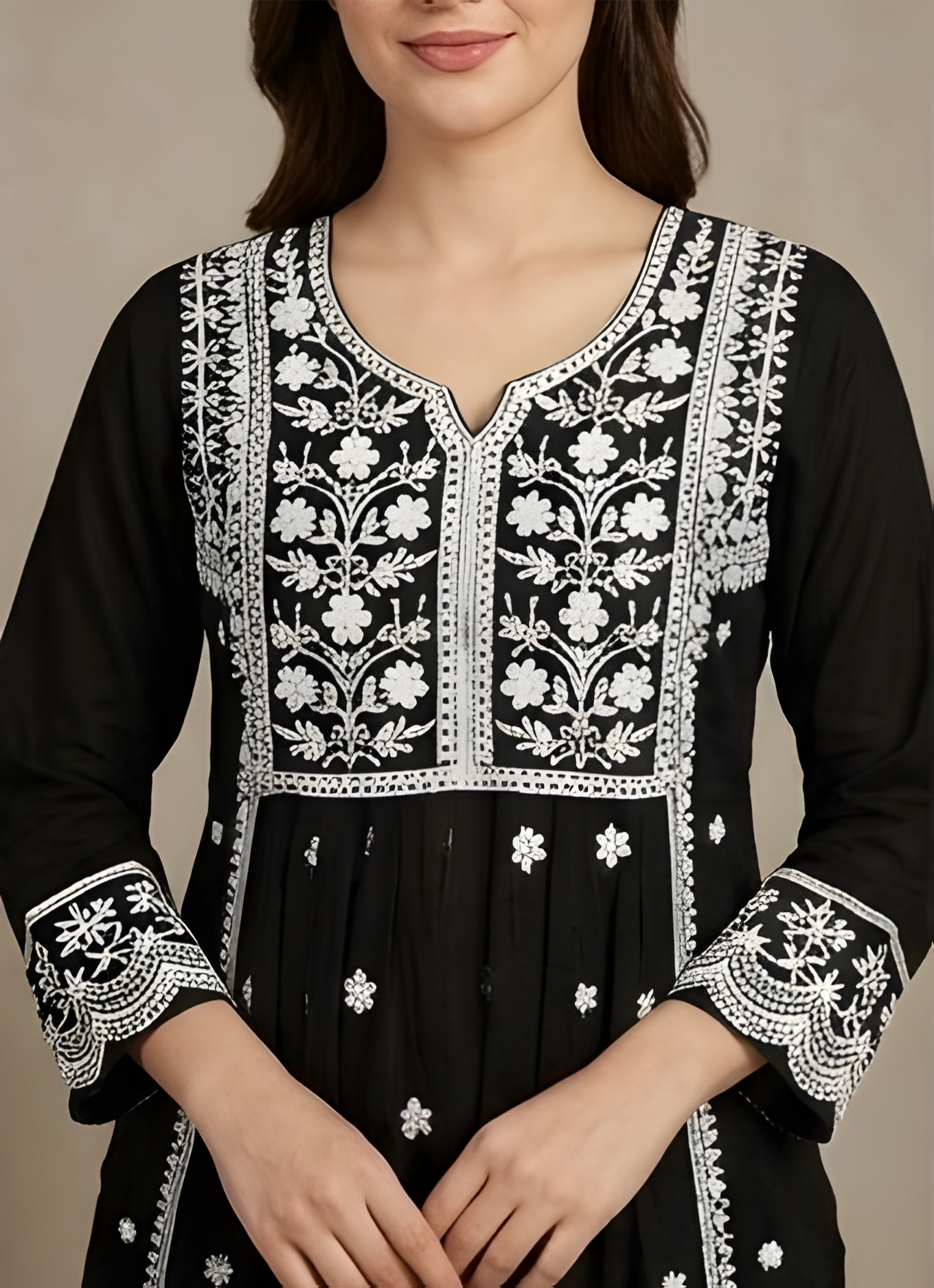 Black Three Piece Kurta set