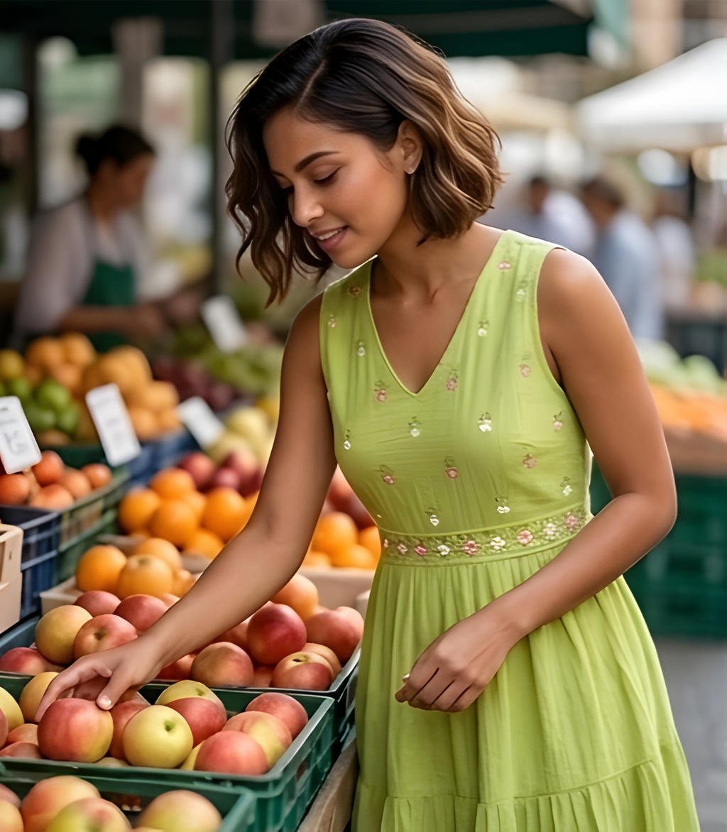 Premium Crushed Cotton Tunic Dress.