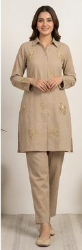 Co-Ord Set (KHAKI COLOR)