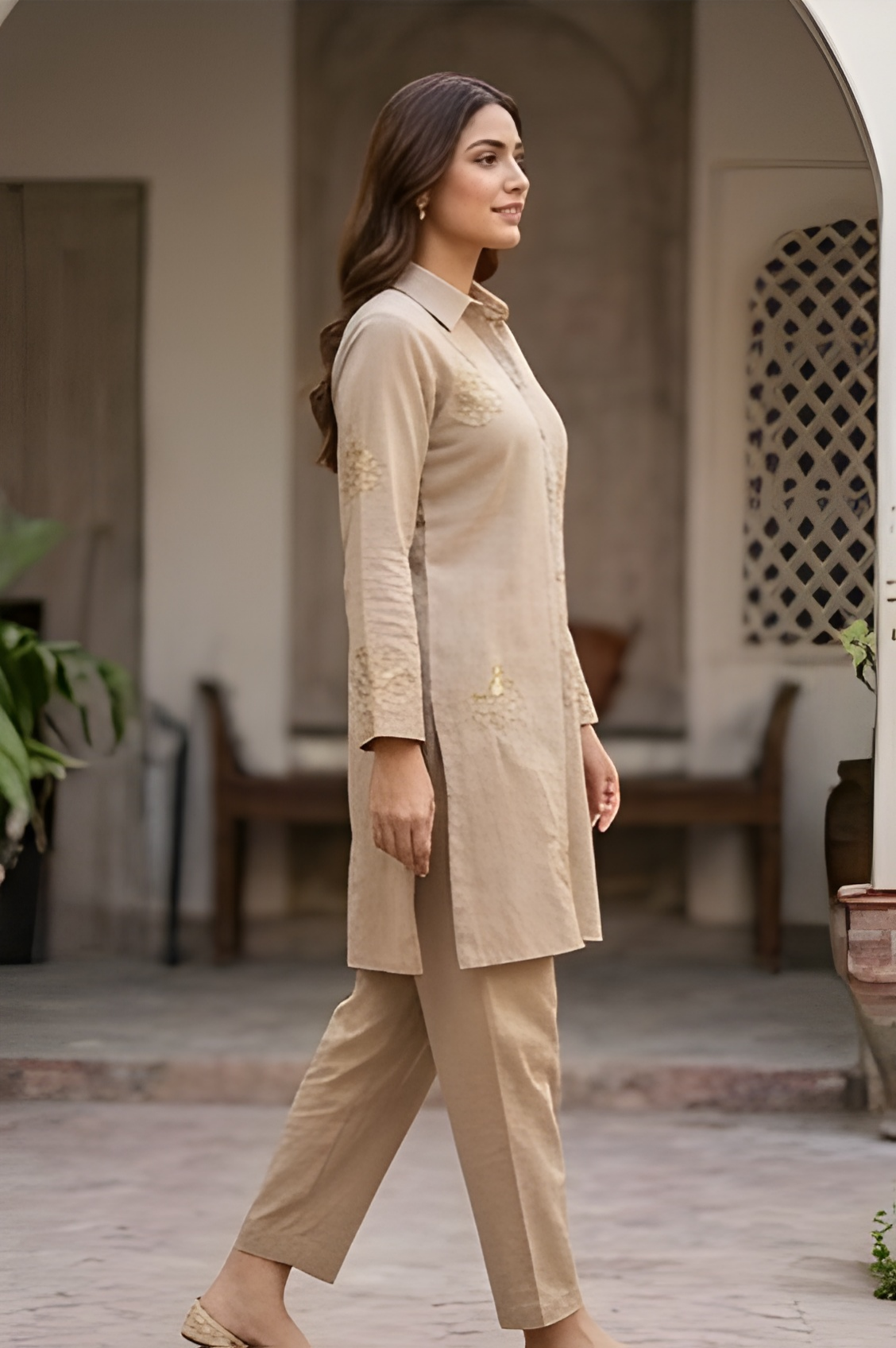 Co-Ord Set (KHAKI COLOR)