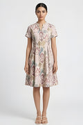 Women's Print Paper Cotton A-Line Dress