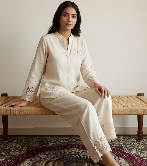 Co-Ord Dress (OFF WHITE COLOR)