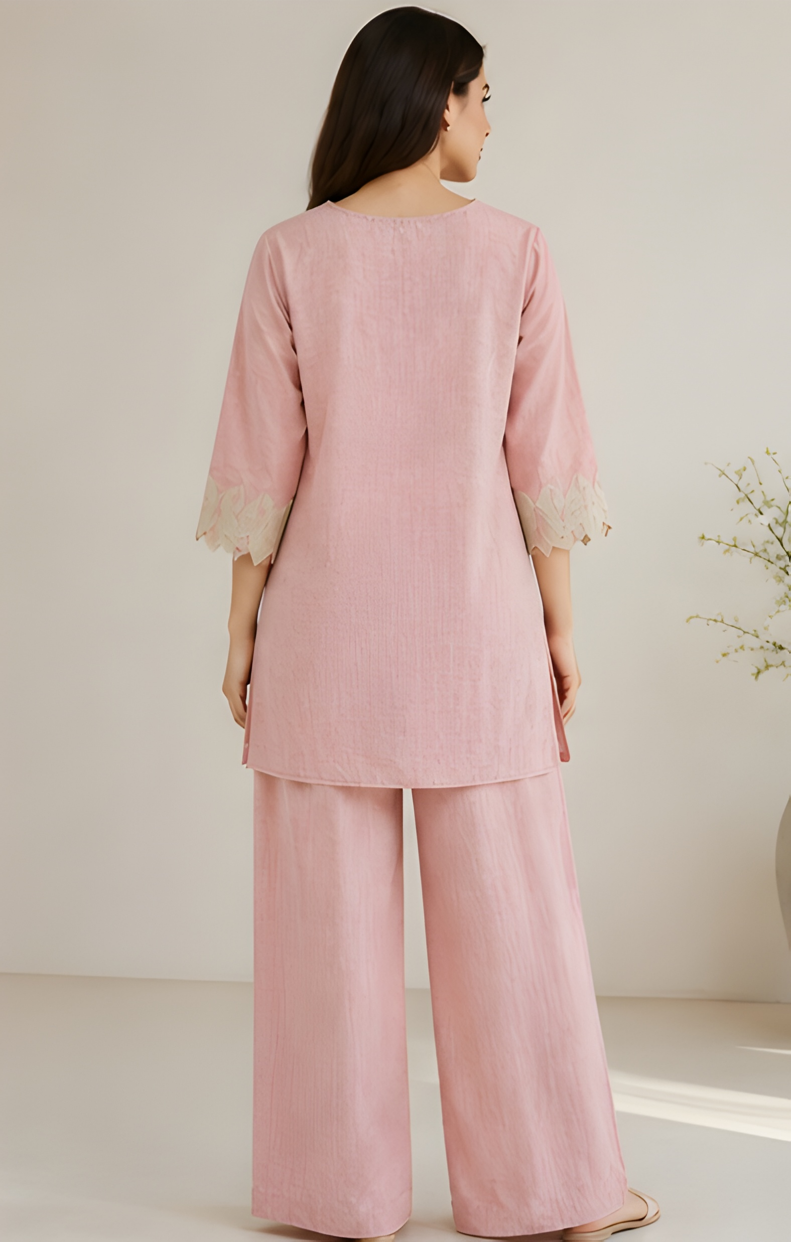 Flora Cutwork Applique Cotton Co-Ord Set