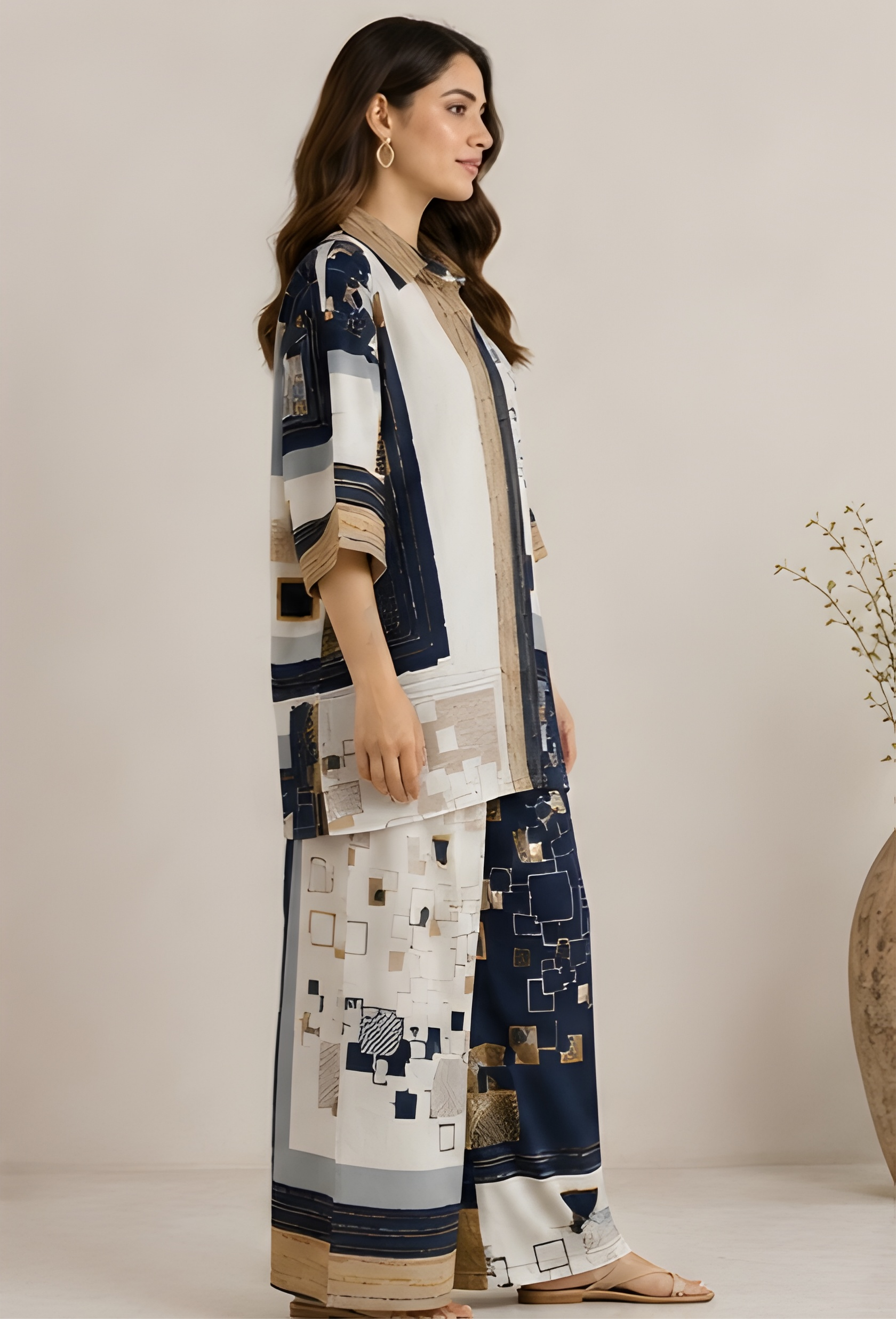 Abstract Geometric Print Co-Ord Set