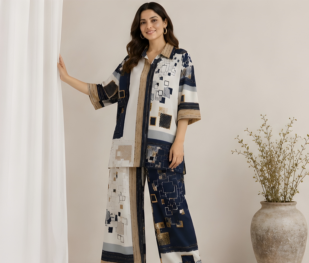 Abstract Geometric Print Co-Ord Set