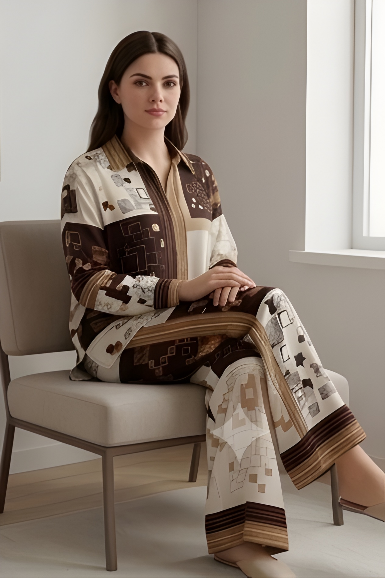 Abstract Geometric Print Co-Ord Set