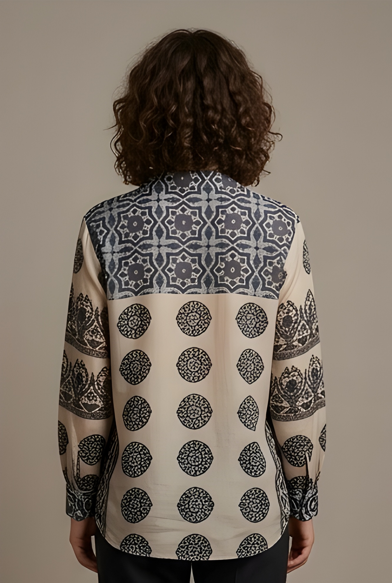 Heritage Mixed-Print Button-Down Shirt