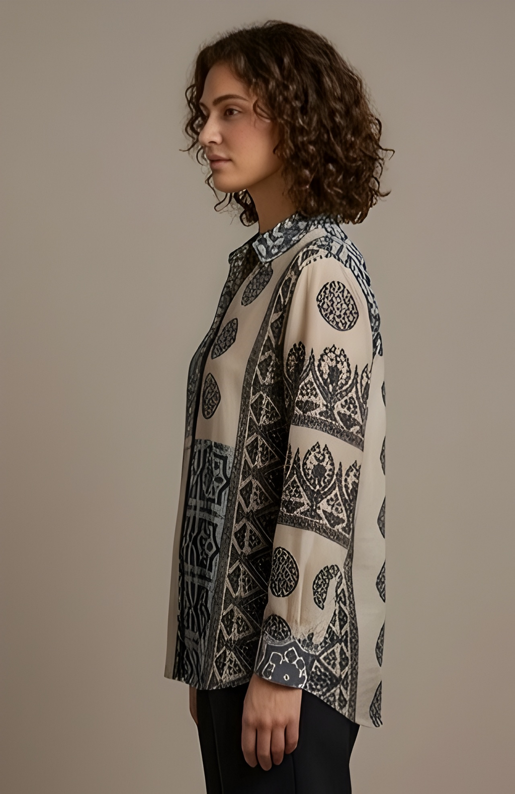 Heritage Mixed-Print Button-Down Shirt
