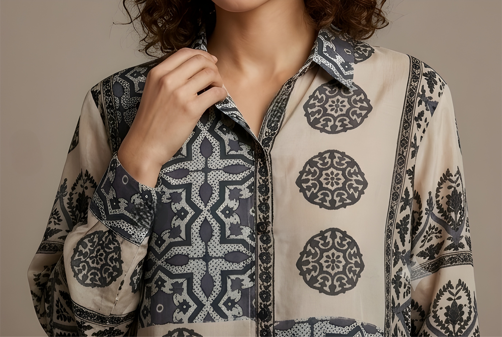Heritage Mixed-Print Button-Down Shirt