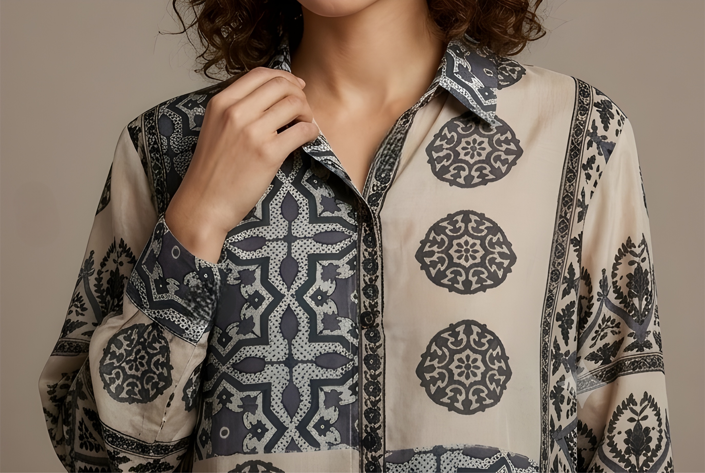 Heritage Mixed-Print Button-Down Shirt