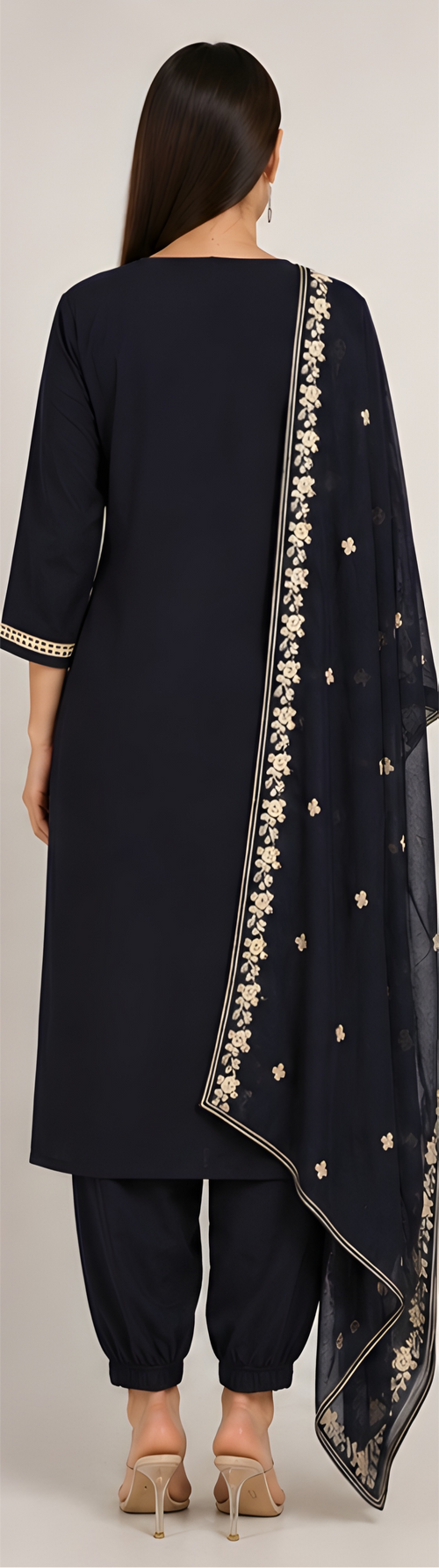 Classic Festive Embroidered Three-Piece Suit