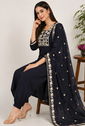 Classic Festive Embroidered Three-Piece Suit