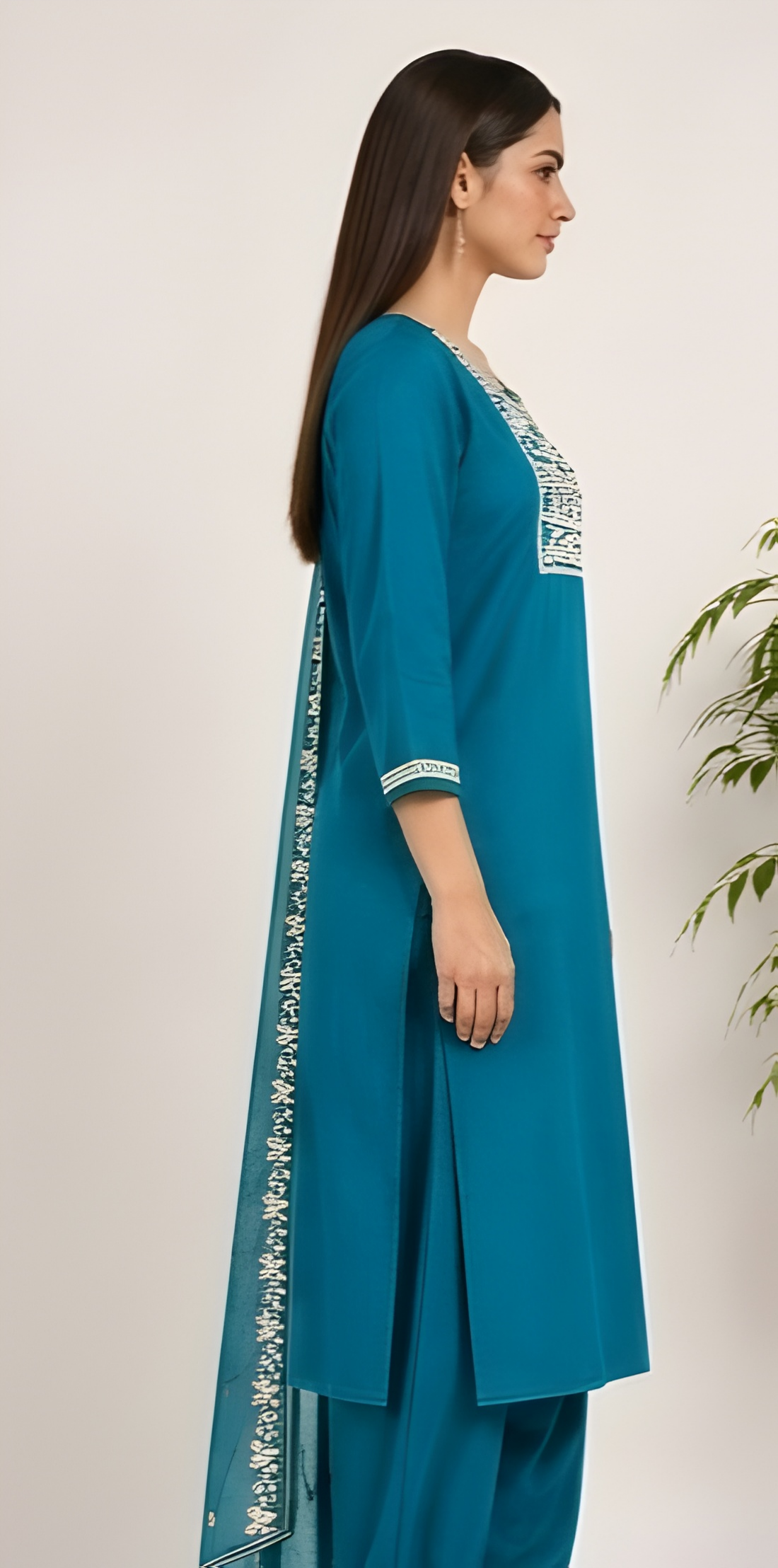 Classic Festive Embroidered Three-Piece Suit