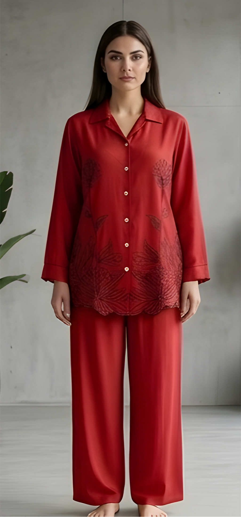 Luxe Scalloped Floral Co-Ord Set