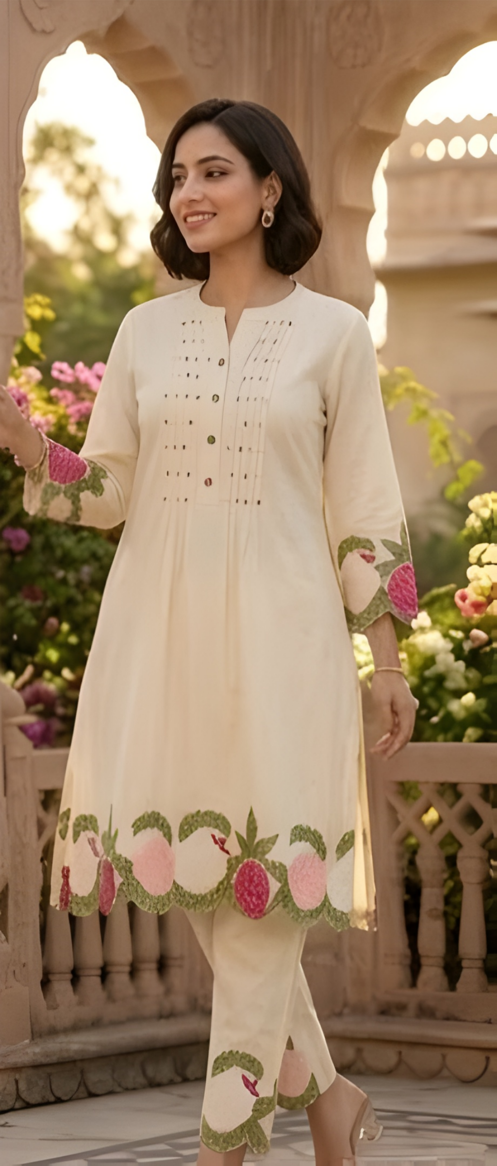 Contemporary Relaxed Cotton Tunic & Trousers Co-Ord Set