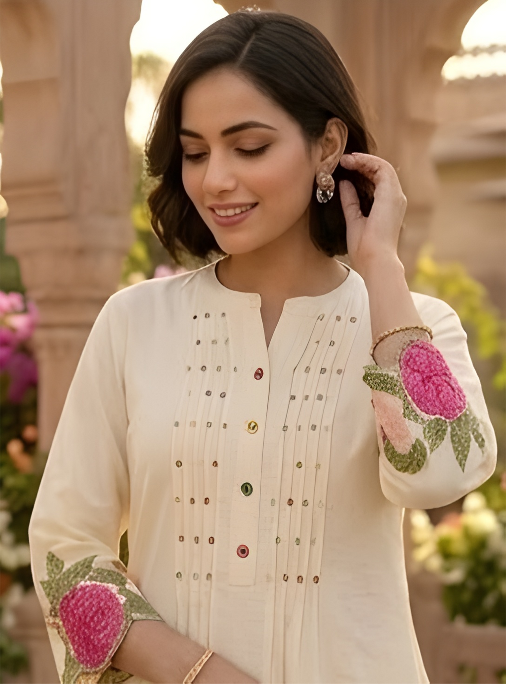 Contemporary Relaxed Cotton Tunic & Trousers Co-Ord Set